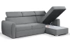 Rohová sedacia súprava Mistic, holubia šedá látka