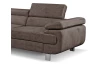 Rohová sedacia súprava Lotos, hnedá látka, ľavý roh