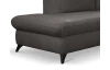 Rohová sedacia súprava Geneva, tmavo šedá látka, ľavý roh