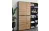 Univerzálna skriňa s policami Memphis, 75 cm, dub artisan/grafit