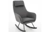 Hojdacie kreslo Galileo, stredne šedá tkanina