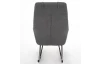 Hojdacie kreslo Galileo, stredne šedá tkanina