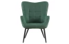 Kreslo Hannah, zelená tkanina