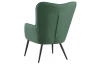 Kreslo Hannah, zelená tkanina