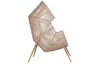 Zaoblené záhradné kreslo Robert Single, béžové