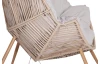 Zaoblené záhradné kreslo Robert Single, béžové