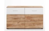 Zásuvková komoda Nora, dub doskový/biela