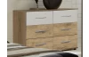 Zásuvková komoda Nora, dub doskový/biela