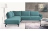 Rohová  sedacia súprava Bella, modro-zelená aqua látka, ľavý roh