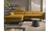 Rohová sedacia súprava Mango, horčicová žltá látka, ľavý roh