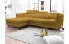 Rohová sedacia súprava Mango, horčicová žltá látka, ľavý roh