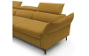 Rohová sedacia súprava Mango, horčicová žltá látka, ľavý roh