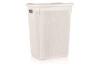 Kôš na prádlo 50 l, krémový, ratanový vzhľad