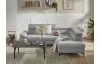 Rohová sedacia súprava Lonigo, svetle šedá látka, pravý roh