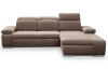 Rohová sedacia súprava Odessa, svetlo hnedá látka, pravý roh
