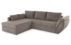 Rohová sedacia súprava Torgau, šedo-hnedá taupe štrukturovaná látka