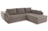 Rohová sedacia súprava Torgau, šedo-hnedá taupe štrukturovaná látka