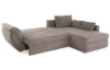 Rohová sedacia súprava Torgau, šedo-hnedá taupe štrukturovaná látka