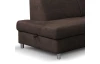 Rohová sedacia súprava Brico, tmavo hnedá látka, ľavý roh