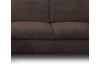Rohová sedacia súprava Brico, tmavo hnedá látka, ľavý roh