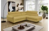 Rohová sedacia súprava Othello, horčicovo žltá látka, pravý roh