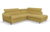 Rohová sedacia súprava Othello, horčicovo žltá látka, pravý roh