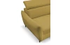 Rohová sedacia súprava Othello, horčicovo žltá látka, pravý roh