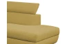 Rohová sedacia súprava Othello, horčicovo žltá látka, pravý roh