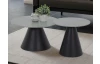 Súprava 2 okrúhlych stolíkov Dustin, 70 cm/50 cm, šedá imitace mramoru