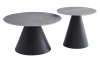Súprava 2 okrúhlych stolíkov Dustin, 70 cm/50 cm, šedá imitace mramoru
