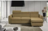 Rohová sedacia súprava Mistic, žlto-hnedá látka