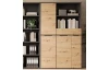 Univerzálna skriňa s regálom Memphis, 75 cm, dub artisan/grafit