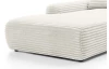 Rohová sedačka Cord, smotanovo biela štruktúrovaná látka, ľavý roh