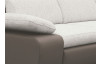 Rohová sedacia súprava Odessa 2F-OTM, šedá ekokoža/melírovaná tkanina