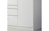 Šatníková skriňa Hildesheim, 181 cm, biela/biela