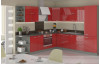 Horná kuchynská skrinka Rose 80GU, 80 cm, červený lesk