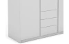 Šatníková skriňa Carlos, biela, 152 cm