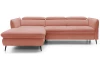 Rohová sedacia súprava Mango, lososová látka, ľavý roh