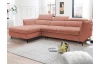 Rohová sedacia súprava Mango, lososová látka, ľavý roh