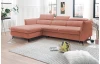 Rohová sedacia súprava Mango, lososová látka, ľavý roh