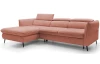Rohová sedacia súprava Mango, lososová látka, ľavý roh