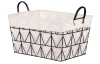 Úložný košík 45x26 cm, kov/látka