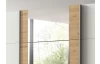 Šatníková skriňa Bern, šírka 313 cm/výška 208 cm, biela/dub artisan
