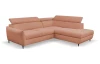 Rohová sedacia súprava Othello, lososová látka, pravý roh