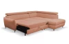 Rohová sedacia súprava Othello, lososová látka, pravý roh