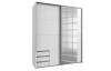 Paspartový rám k šatníkovej skrini Emden, 138 cm, biely