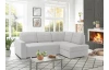 Rohová sedacia súprava Stilo, svetlo šedá látka, pravý roh