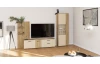 Obývacia stena Gatwick, dub artisan/kašmírová béžová, s osvetlením