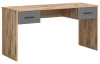 Písací stôl so zásuvkami Mason, dub nox/šedý