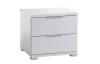 Nočný stolík s 2 zásuvkami Smilla, výška 43 cm, biely